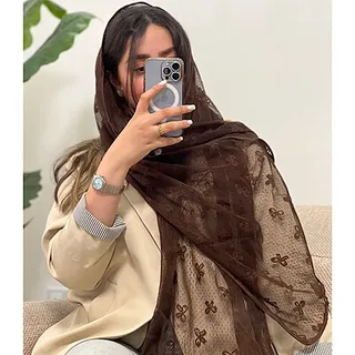 شال تور پاپیون چاکلت کد1180
