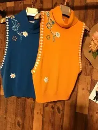 تاپ بافت گلدوزی شده زنانه کد 407222