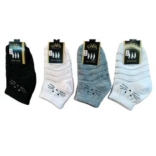 جوراب نوزادی مدل پنگوئن کد 747 مجموعه 4 عددی