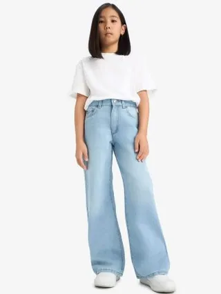 شلوار دخترانه آبی روشن دفکتو