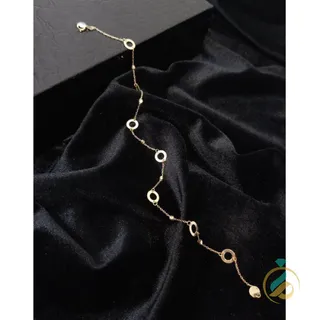 پابند طلا پولکی دایره