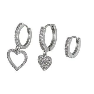 گوشواره زنانه وای اس ایکس مدل قلب کد AAC654 بسته س...