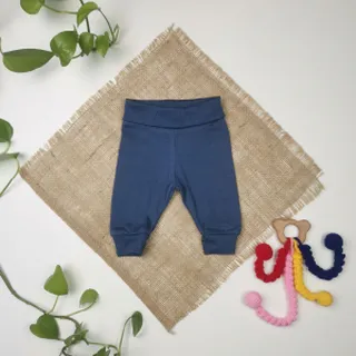 شلوار نوزادی اسلش کمرکش سورمه ای رنگ