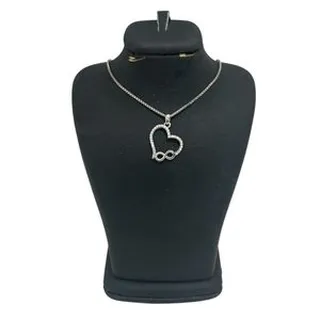 گردنبند نقره زنانه مدل قلب کد 0019