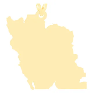 آویز گردنبند طلا 18 عیار زنانه کرابو طرح نقشه ایرا...