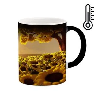 ماگ حرارتی کاکتی مدل گل آفتابگردان کد mgh12009