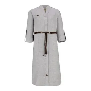 مانتو زنانه السانا مدل محنا کد 207803 رنگ طوسی