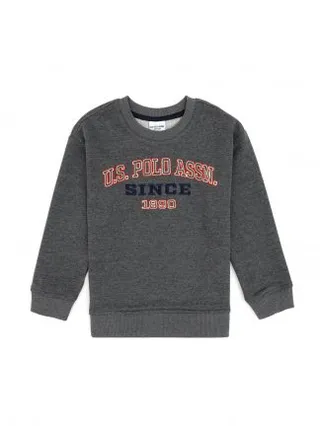 سویشرت پسرانه خاکستری تیره یو اس پولو