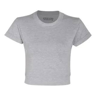 کراپ‌ تی‌شرت آستین کوتاه زنانه ایزی دو مدل 9879004410013