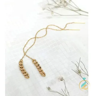 گوشواره طلا بخیه ای کارتیه