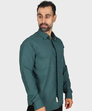 پیراهن مردانه آستین بلند دکمه مخفی 1430